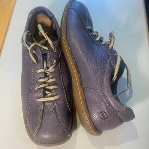 BORN - Size 10 M - Men's Leather Lace Up Plum colored Oxford Shoes EU Size 42
